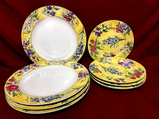Furio Cream Brulee 8 Piece Set Of 4 Each Dinner 10 3/4" & Salad 8 1/4" Plates