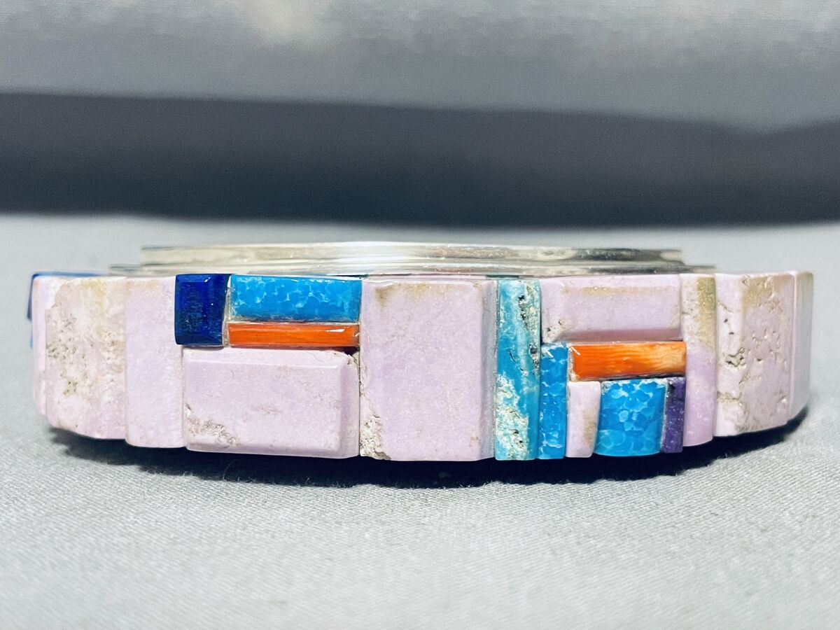Gasp! 6.5 Inch Wrist Native American Navajo Purple Stichtite Sterling Silver Bracelet Gasp! 6.5 Inch Wrist Native American Navajo Purple Stichtite Sterling Silver Bracelet