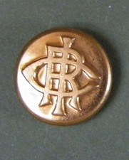 Bb INTERNATIONAL Railway  RAILROAD UNIFORM BUTTON small gilt U.S - Canada
