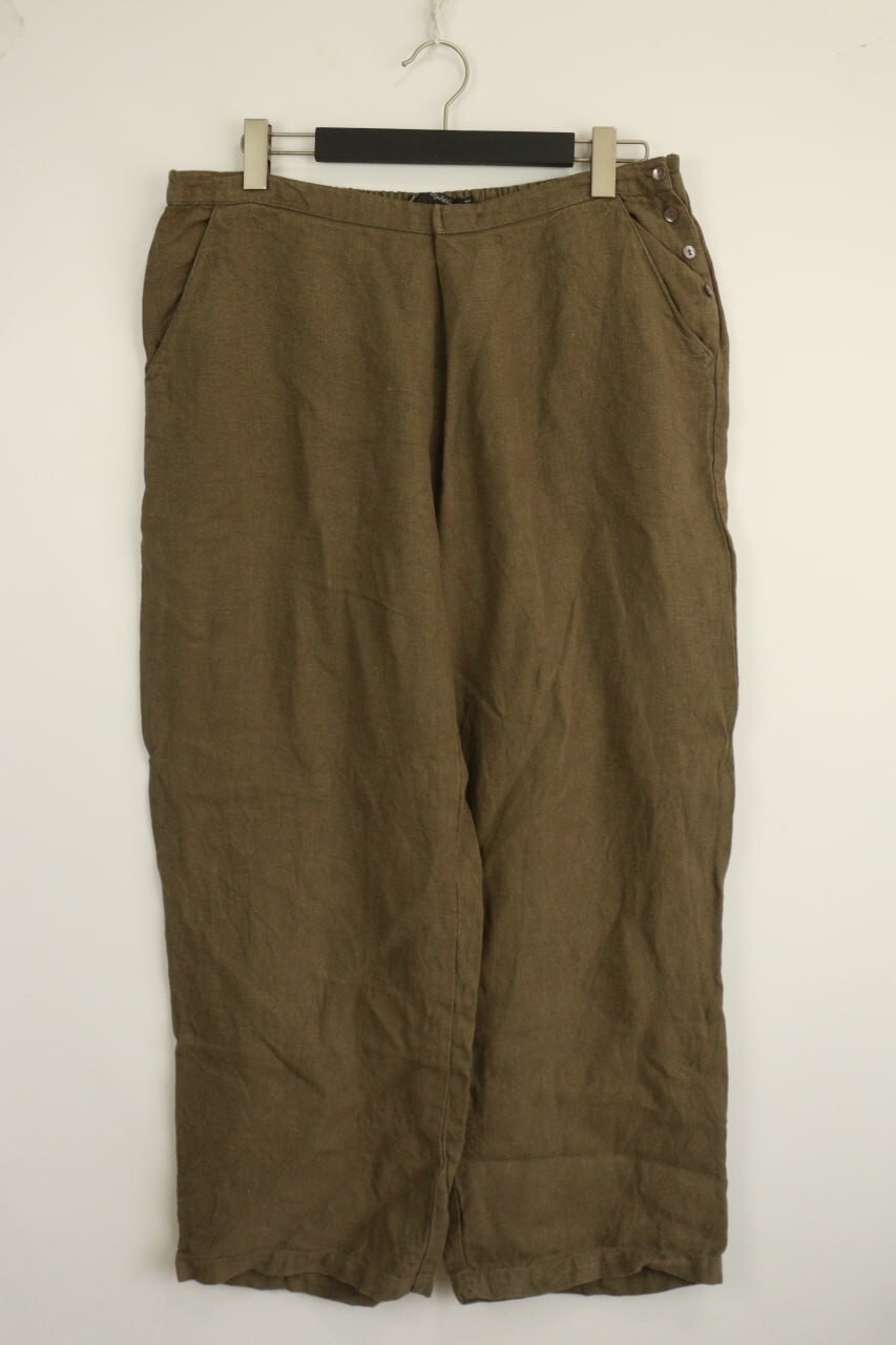 GUDRUN SJODEN Brown Elastic Waist Wide Leg Dress Pants Trousers Size  XL / W34