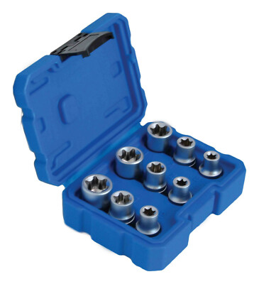 Torx Steckschlüsselsatz Außen Torx Nüsse Steckschlüssel Satz E4 E24 Stecknüsse 1/2 3/8 1/4 Zoll Außen-Torx Bits
