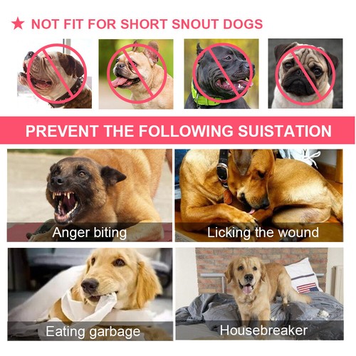 Pet Dog Adjustable Muzzle Stop Bark Bite Mesh Soft Safety Mouth Grooming Chewing - Picture 2 of 14