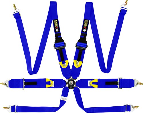Monza Racing Harness 6 Point 2in 3in Straps Rotary Buckle Fia Cams Approval - Picture 8 of 9