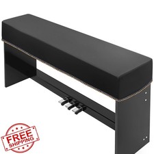 88 Key Piano Keyboard Cover - Black Leather Dustproof