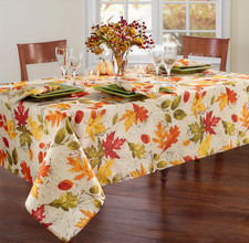 Elrene Autumn Leaves Fall Printed Tablecloth, 60" X 144" - Multi