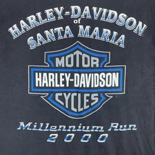 Vintage Harley Davidson Y2K Millennium Graphic T Shirt Men’s M Black MADE IN USA