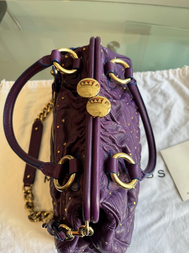 Bolso Marc Jacob Cecilia Cuero Tachonado Stam Como Nuevo Foto 4 de 4