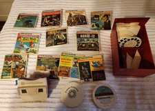 A Vintage Viewmaster ,Projector and original box and over 11 different slides