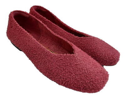 Vivaia Margot Square-Toe Knit Flats Loafers Terry EU 38.5 US Cozy NO INSOLES