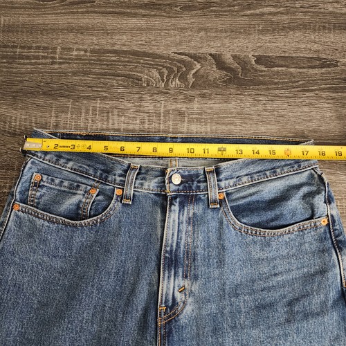 Levis 505 Regular Fit Jeans 34x36 Blue Denim Medium Wash Classic Straight - Picture 6 of 10