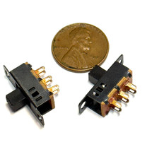 2 X Mini SPDT Slide Switch On-Off-on PCB 6P 23.3*7.3MM pitch row 19MM c28 STAMP