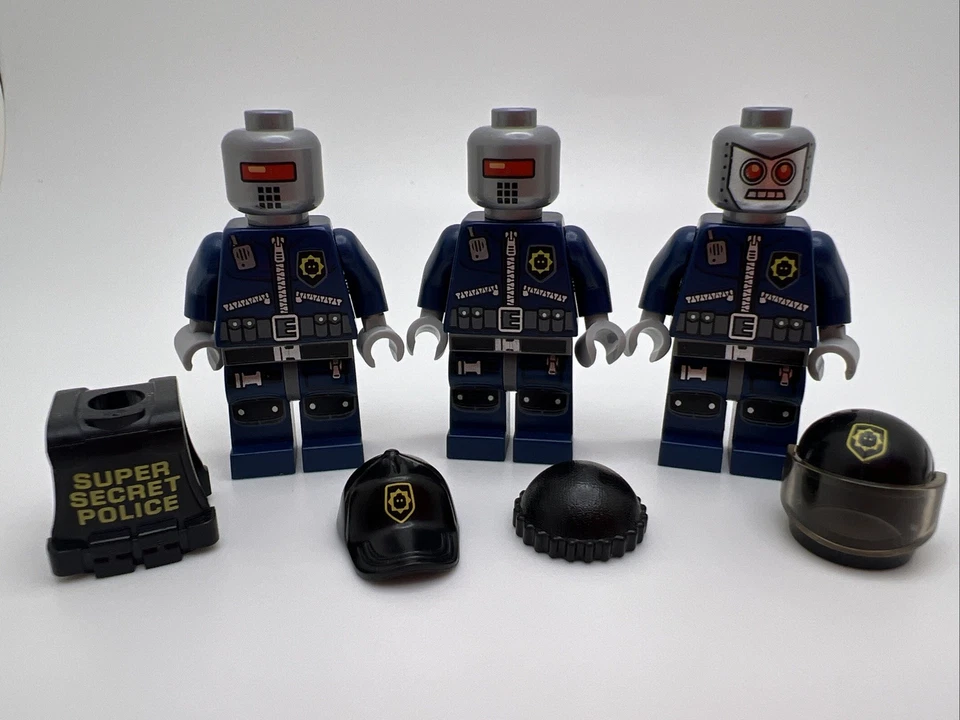 LEGO Movie: Robo SWAT Minifigures Lot of 3 Super Secret Police + Accessories - Image 4 of 4