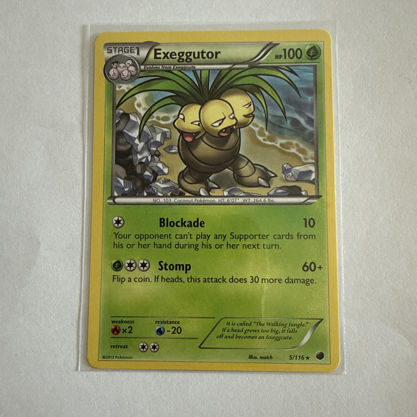 2013 Pokemon Exeggutor 5/116 Plasma Freeze Rare Non Holo Card