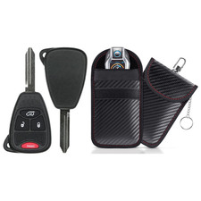 Replacement Key Fob Remote 2010 Jeep Liberty FCC: OHT692427AA  Protective Pouch