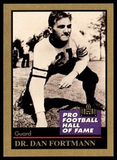 1991 ENOR Pro Football HOF Dr. Dan Fortmann Chicago Bears #43