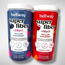 2pk Bellway Super Fiber Raspberry Lemon & Mixed Berry Psyllium EXP 06/26 & 09/26