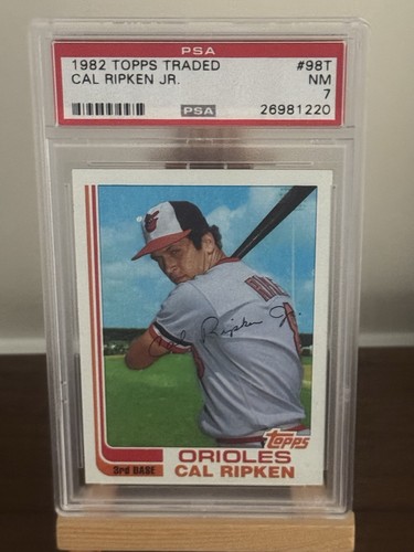 1982 Topps Traded Cal Ripken Jr #98T PSA 7 NM Rookie RC Orioles HOF Nice Center