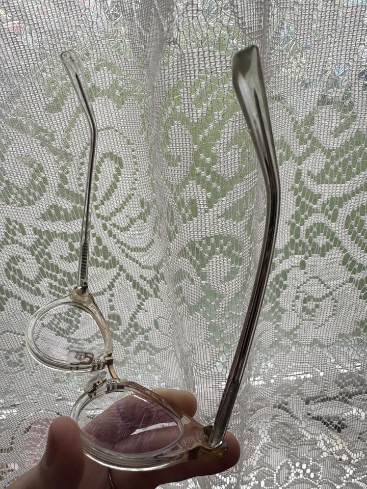 Warby Parker Leith Zelda Оправы, Серо-коричневые И Прозрачные С Золотом - ВИНТАЖНЫЕ ОЧКИ - Изображение 4 из 4