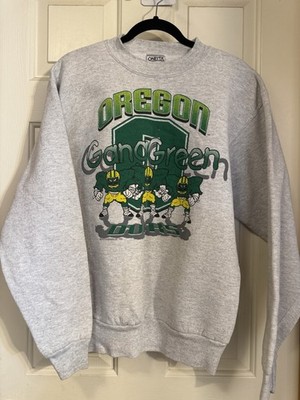 Vintage 1994 University of Oregon Ducks Gang Green Men's L Sweatshirt Grey