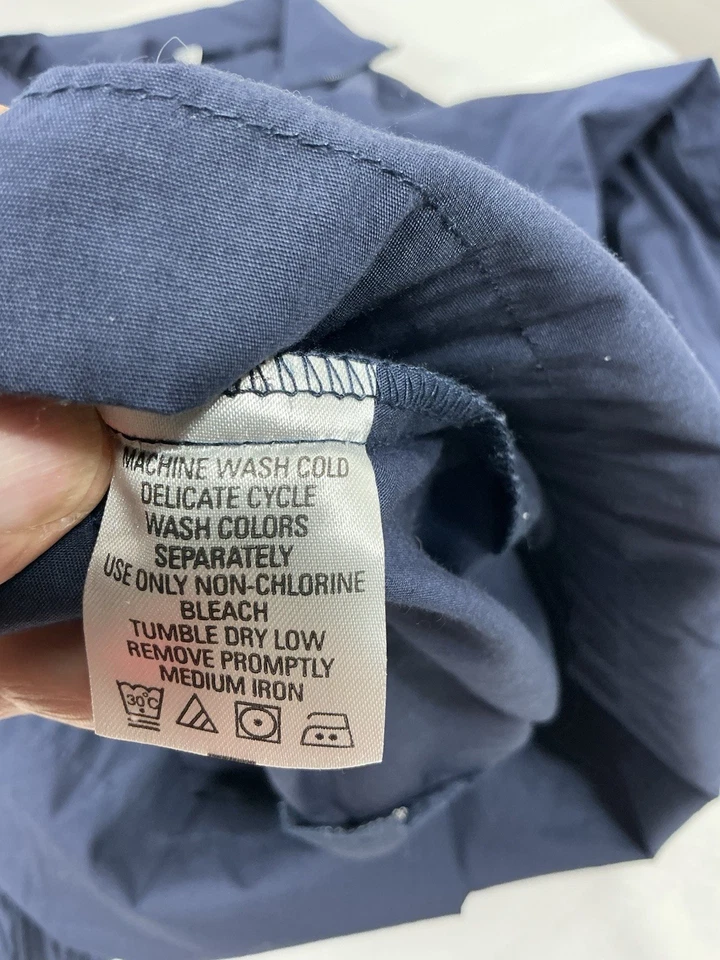 Chaqueta cortavientos All American Comfort para mujer 3X azul cremallera completa cordón  Foto 4 de 4