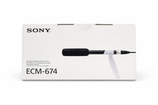 Sony ECM-674 Shotgun Mic, Wired Electret Condenser Microphone with wind screen