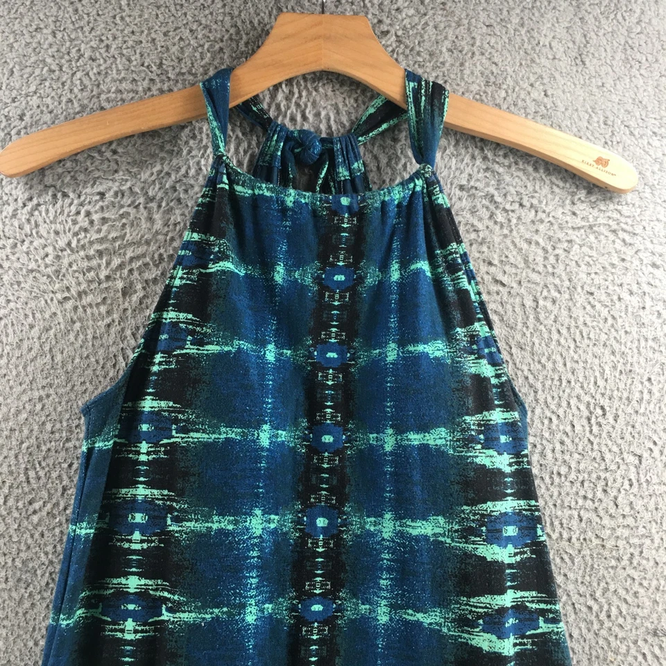 Maxi Vestido Para Mujer Athleta Santana L Verde Sin Mangas Informal Pullover Bolsillo Lateral Foto 3 de 4