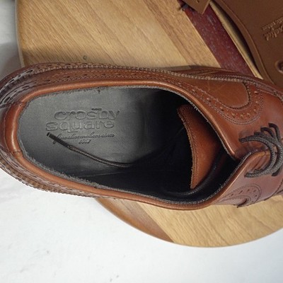 Crosby Square Cognac Leather FLEETWOOD Men’s Wingtip Shoes US 12 Crosby Square Cognac Leather FLEETWOOD Men main image 2