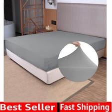 King Size Fitted Sheet Only - 4-Way Stretch Jersey Knit, Cozy T-Shirt Soft, W...