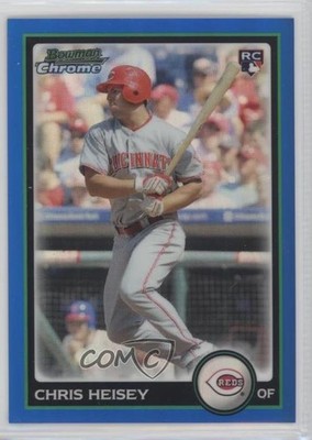 2010 Bowman Draft Chrome Blue Refractor /199 Chris Heisey #BDP49 Rookie RC g6p