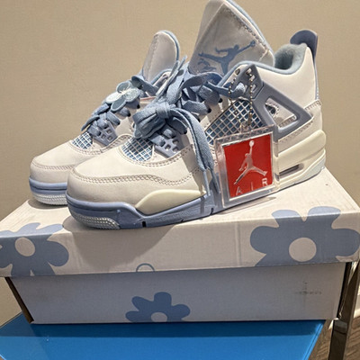 Jordan 4 Retro Forget Me Not Floral Lace Up 6.5W 6.5 W Blue HV0823-100