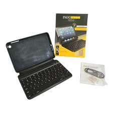 ZaggKeys Apple iPad Mini 7" BLACK Folio Bluetooth Keyboard & Case Stand TESTED!