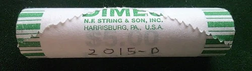 2015 D ROOSEVELT DIME ROLL 50 UNCIRCULATED