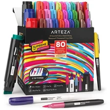 Permanent Markers – Set of 80 with 61 Assorted Colors, Low-Odor Quick-Dry Pai...