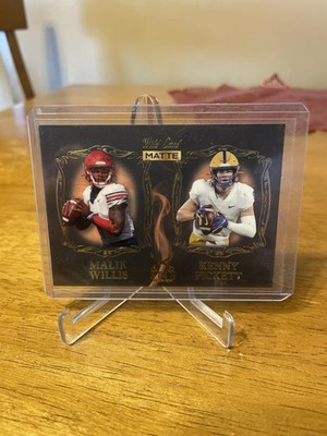 2022 Wild Card Matte #DG-6 Malik Willis/Kenny Pickett Dueling Guns Black/Orange