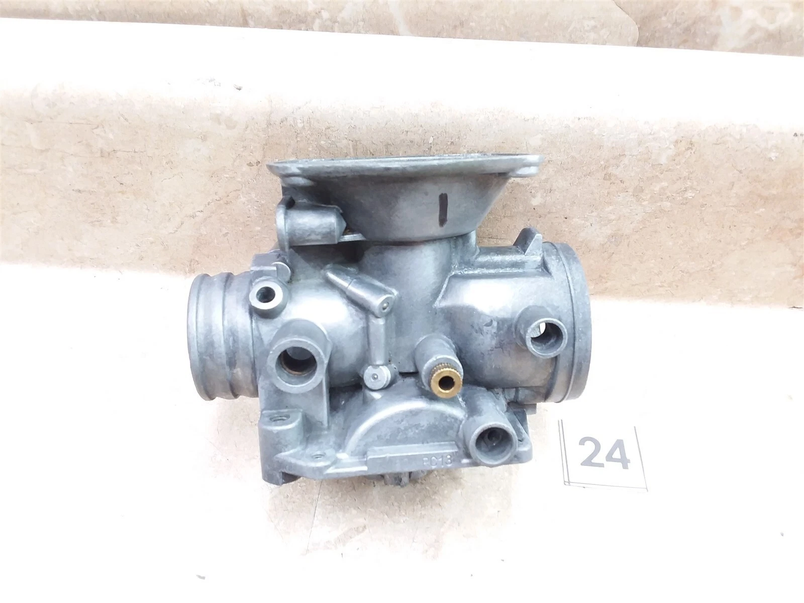 Kawasaki KZ400-H LTD V60A Carburetor Carb Left Body 1979 #24 UO AP-405
