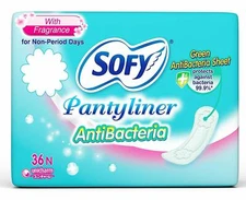Sofy Anti Bacteria Panty Liner - 36 Pieces
