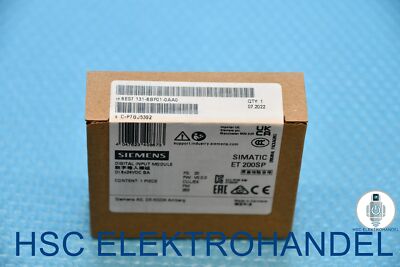 Siemens 6ES7131-6BF01-0AA0 SIMATIC ET 200SP Digital Input Module DI8x24VDC BA