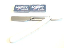 MENS CLASSIC OLD FASHION SAFETY RAZOR SET + 10 PCS DOUBLE EDGER RAZOR BLADES NEW