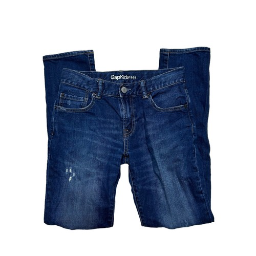 Gap Kids Skinny Jeans Boys Size 14 Regular Distressed Adustable Waist Denim - Picture 4 of 10