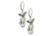 Chihuahua Earrings Jewelry Sterling Silver Handmade Dog Earrings CH62-XAPE