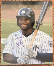 Abraham Almonte SIGNED Jackson Generals 8x10 color photo - ATLANTA BRAVES