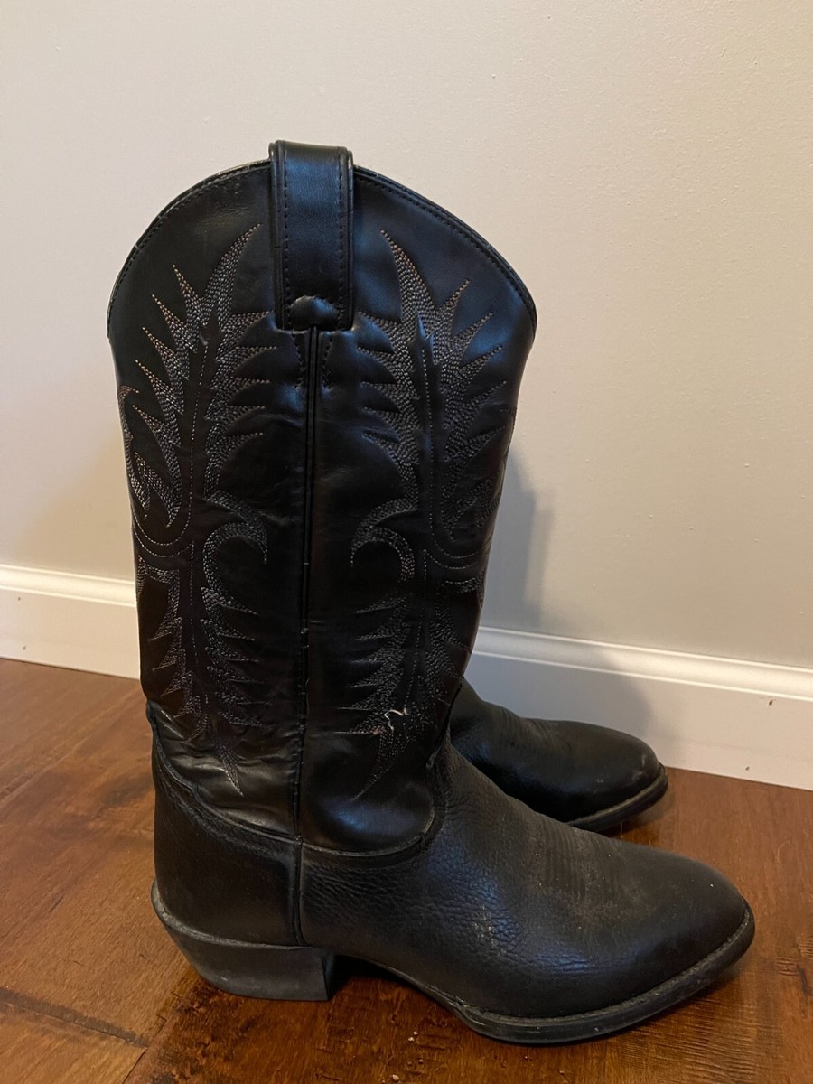 【vintage】Tony Lama Western Boots 刺繍 黒 VTG Tony Lama Black Label Rainbow Stitch Cowboy Boots Womens