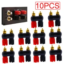 10pcs Speaker Amplifier Terminal Binding Post Dual 2 ways Banana Plug Jack