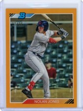 2020 Bowman Heritage Baseball Orange Refractor #92CP-NJ Nolan Jones #11/25