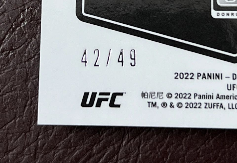 2022 Donruss Optic UFC MMA - MAGOMED ANKALAEV *Orange Prizm Parallel!* #42/49! - Image 3 of 3