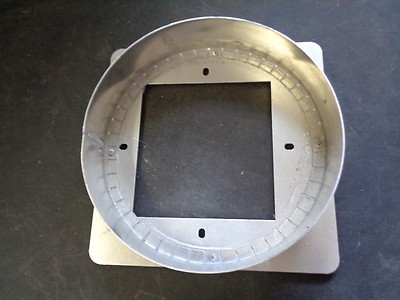9'' ROUND DUCT TO A 5 3/4'' X 5 1/2'' SQUARE OPENING ALUMINUM