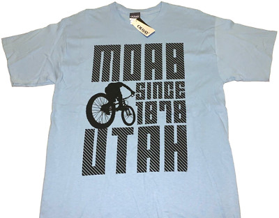 Rare! Vintage Moab Utah Since 1878 Mountain Biking T-Shirt New! NWT LARGE