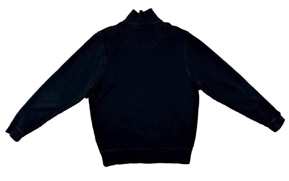 Burberry London Men’s Cotton Quarter Zip Pullover – Size XL – Black - Image 2 of 4