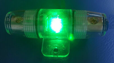 AUDIOPIPE Sicherungshalter mit LED Beleuchtung bis 20mm² Farbe: GRÜN