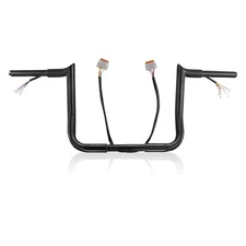 Prewired Electra Glide Handlebar for 96-06 Street Glide Classic 12" Rise Black